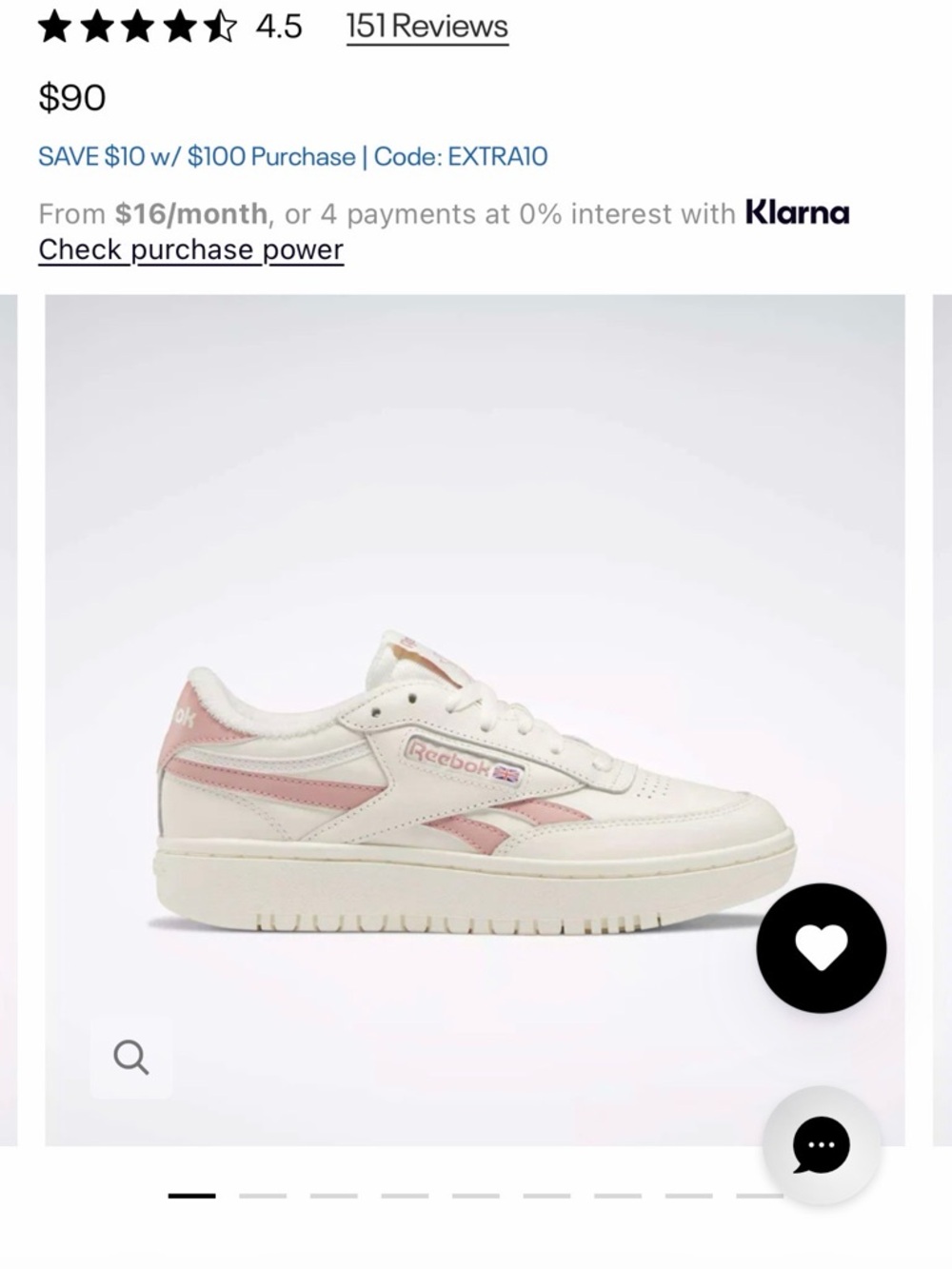 Reebok Women's Club C Double Revenge Smokey Rose & Chalk